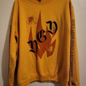 Dance Gavin Dance Backpurner Yellow Sweater Size L Champion